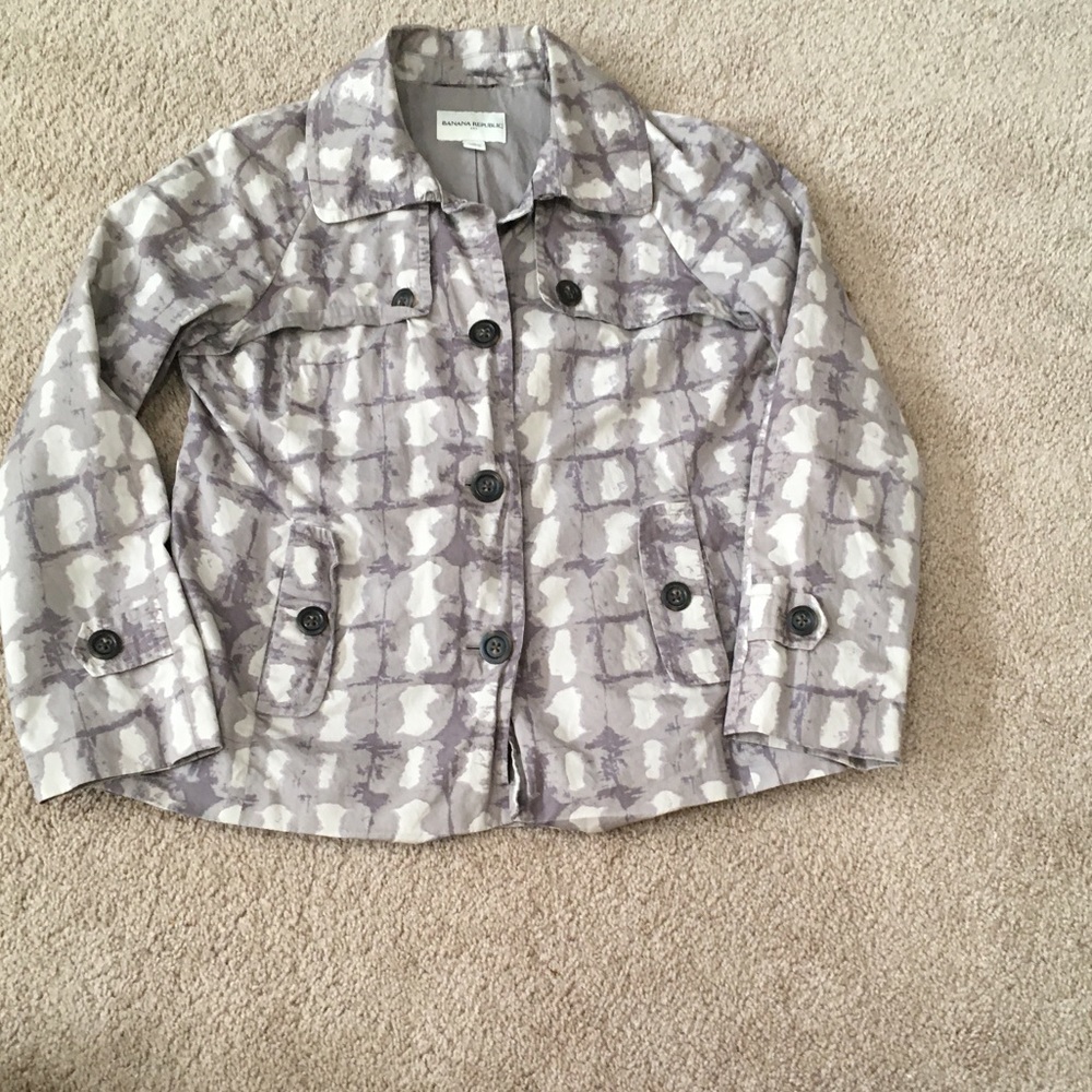 Banana Republic M Multi Square Pattern Outdoor Wi… - image 6